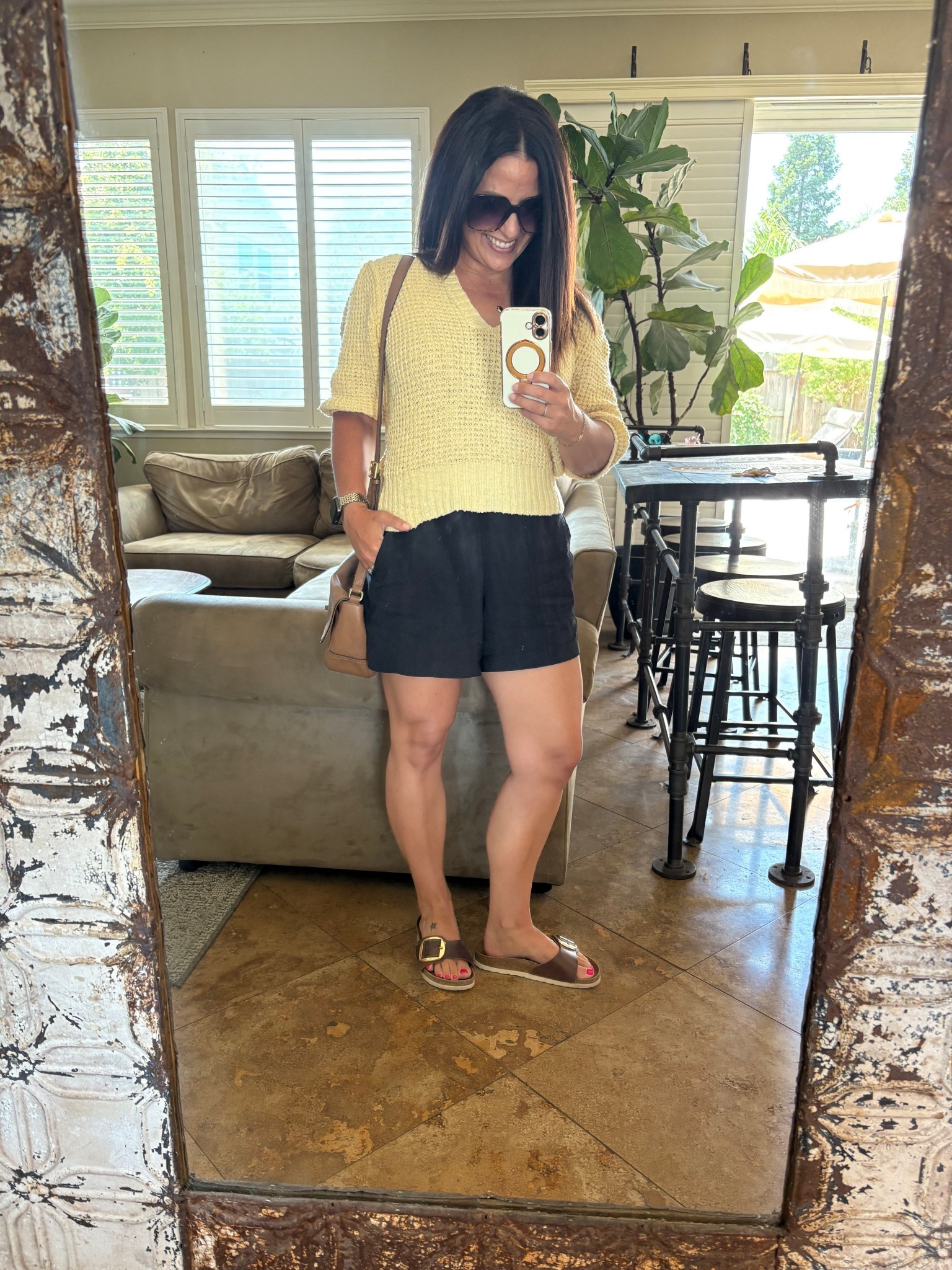First Monday of summer break for this teacher. Trying to take things slow and not go crazy with my to do list and projects. I’m wearing small in my pull on shorts and small in my summer sweater. 

#LTKOver40 #LTKTravel #LTKSummerEdit