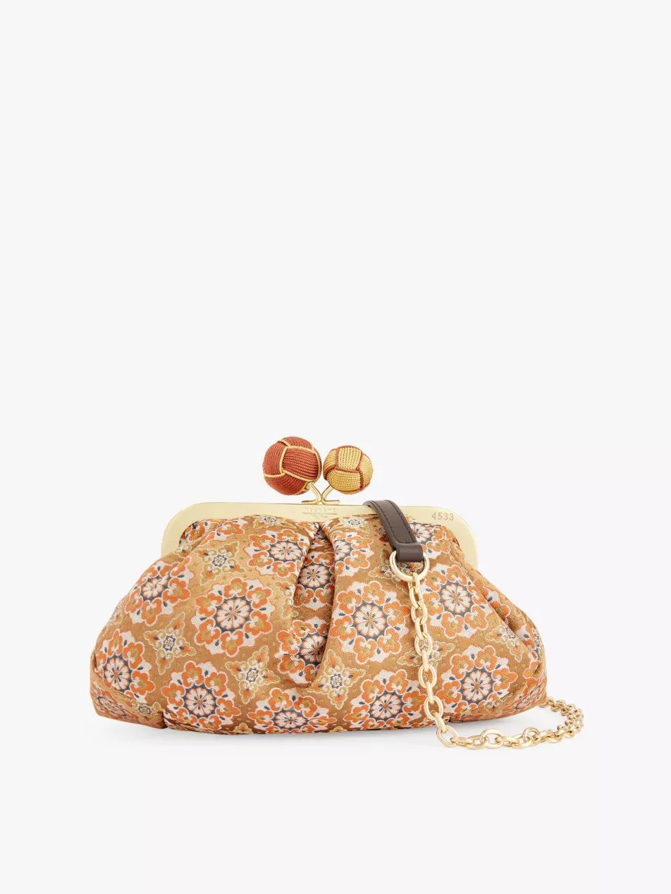 Pasticcino graphic-jacquard silk-blend clutch bag | Selfridges