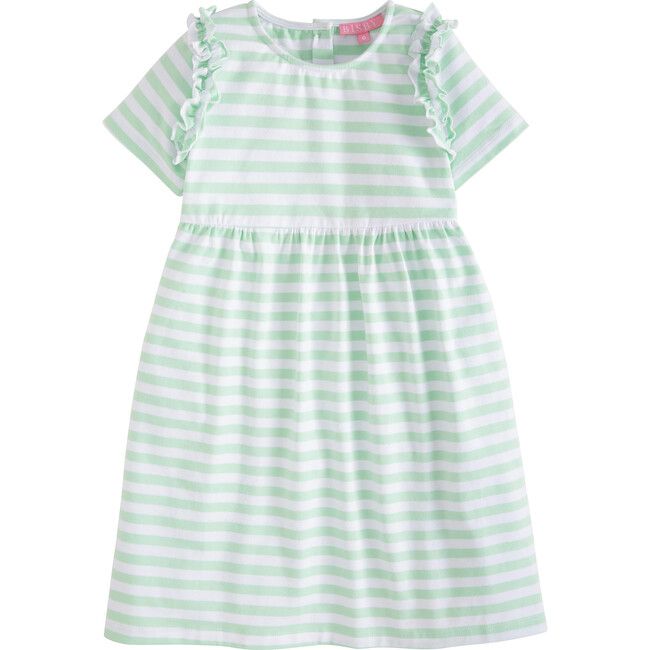 Helen Dress, Green Stripe | Maisonette