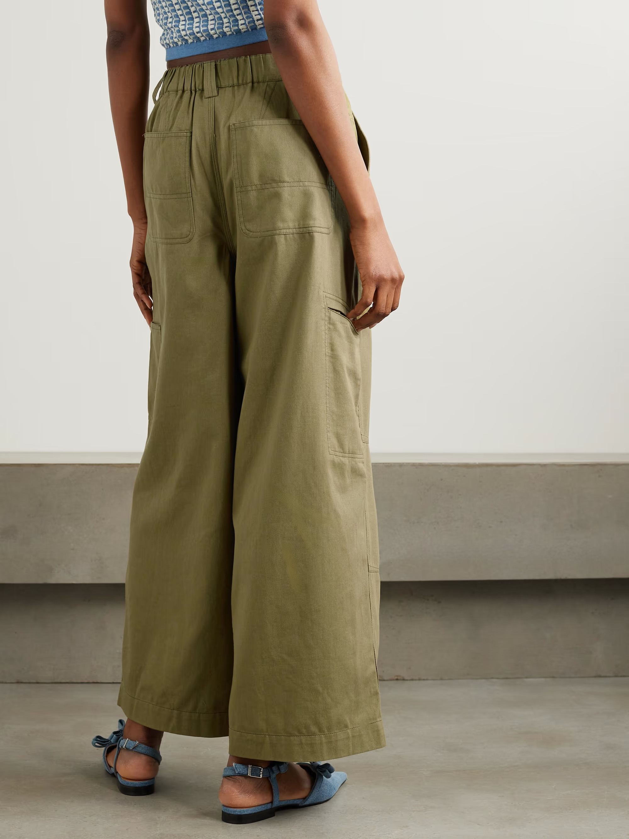 Karina cotton-twill straight-leg pants | NET-A-PORTER (US)
