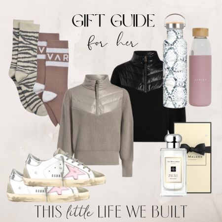 Gift guide for her
Varley
Socks
Atheleisure
Jo Malone 
Golden goose
Revolve 
Socks 
Water bottle 

#LTKshoecrush #LTKHoliday #LTKGiftGuide