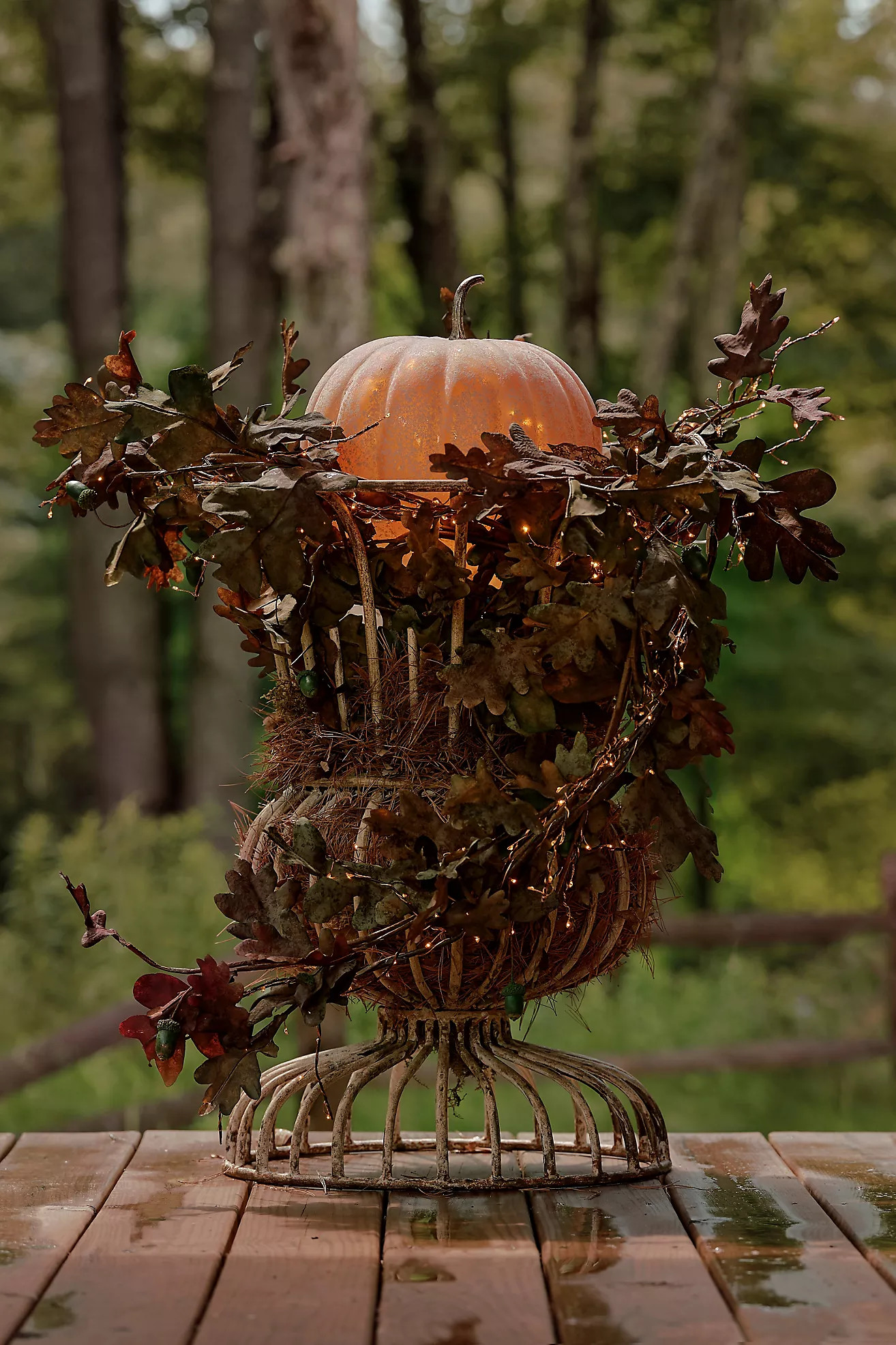 Frosted Glass Pumpkin, 12" | Anthropologie (US)