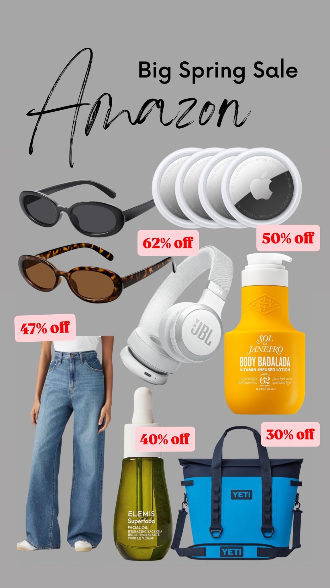 Amazon spring deals!
Jeans
Sunglasses
Premium skin care
Travel essentials
Spring break
Easter basket

#LTKselfcare #LTKSaleAlert #LTKootd