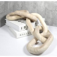 Wood Chain Link Decor - Hand Carved Decorative Chain, 5 Decor | Free Shipping | Etsy (US)