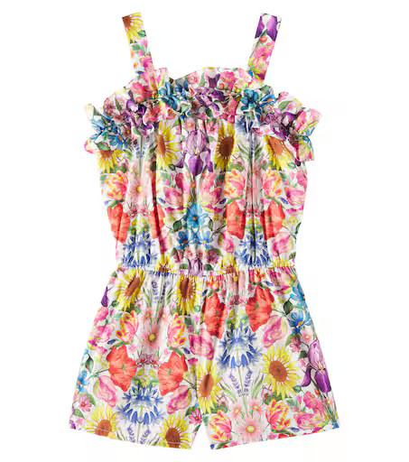 Ruffled floral cotton playsuit | Mytheresa (US/CA)
