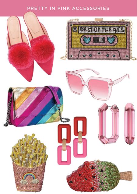 Pink accessories to jazz up any date night outfit. I’m adding this mixtape rhinestone clutch to my spring break suitcase. 

#LTKover40 #LTKfindsunder100 #LTKmidsize