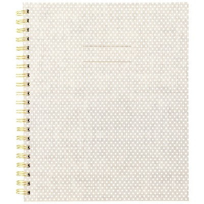 Sugar Paper Essentials 100pg Ruled Notebook 11"x9.625" Spiral White Dot: College Ruled, Soft Cover, Acid-Free, Perforated Pages | Target