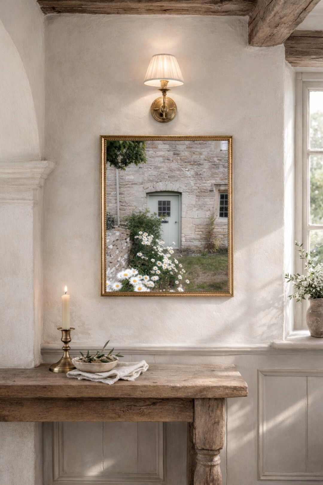 Daisy England Cottage – Landscape Vintage Artwork, Framed or Unframed Watercolor Print | Etsy (US)