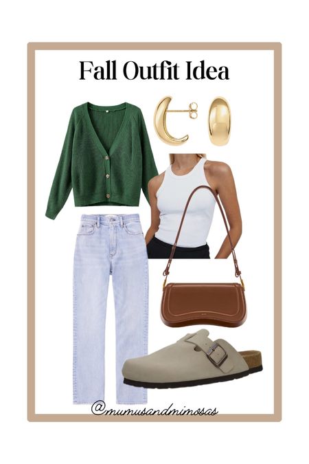 Amazon fall outfit idea
Green cardigan
Cozy
Abercrombie jeans
Birkenstock clogs dupe from Amazon
Jei pei shoulder bag
Gold chunky hoops


#LTKitbag #LTKshoecrush #LTKSeasonal