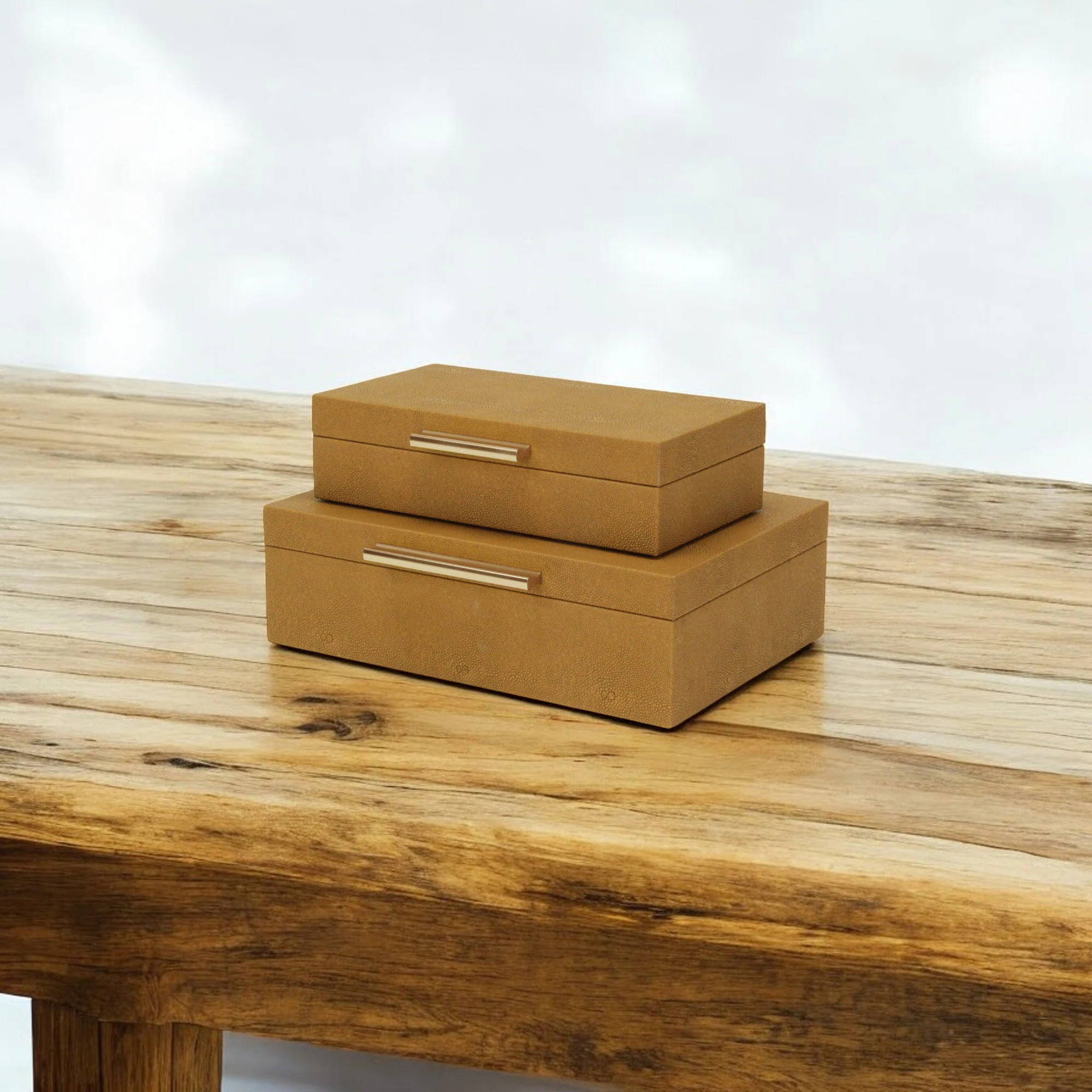 Rebeka 2 Piece Faux Leather Decorative Box Set | Wayfair North America
