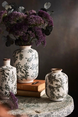Baroque Damask Vase, Small | Anthropologie (US)