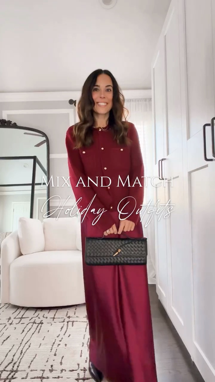 Holiday outfits you’ll actually wear 🎁✨ From cozy to dressy and everything in between — all from @nordstromrack and all super affordable 🙌🏻 

The best part? You can mix + match every single piece… dress up the sequin skirt, keep it casual with denim, or cozy up in the cutest graphic sweatshirt. So many easy combos for every holiday moment ❤️🤍