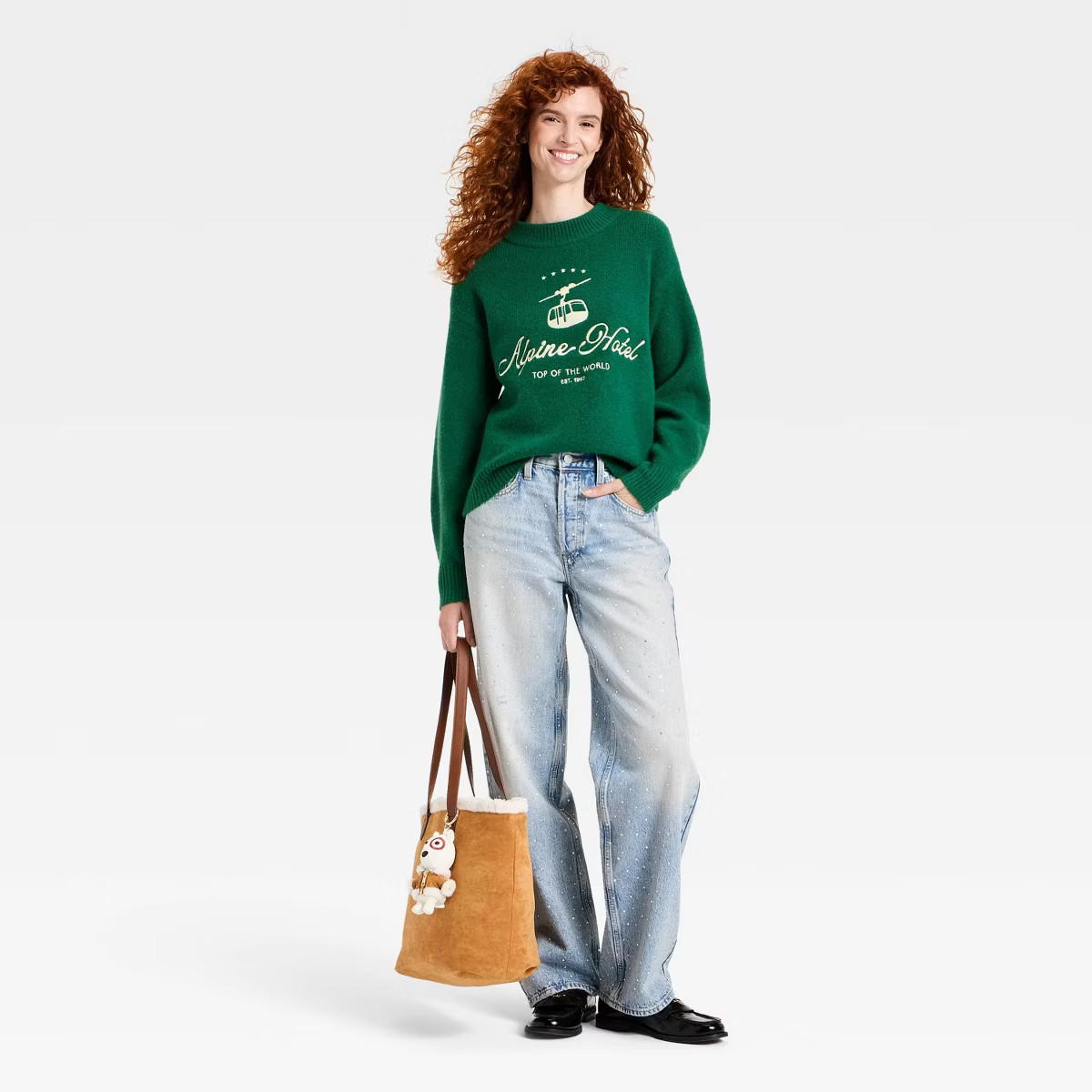 Women's Cozy Alpine Crewneck Pullover Sweater - Universal Thread™ Dark Green | Target