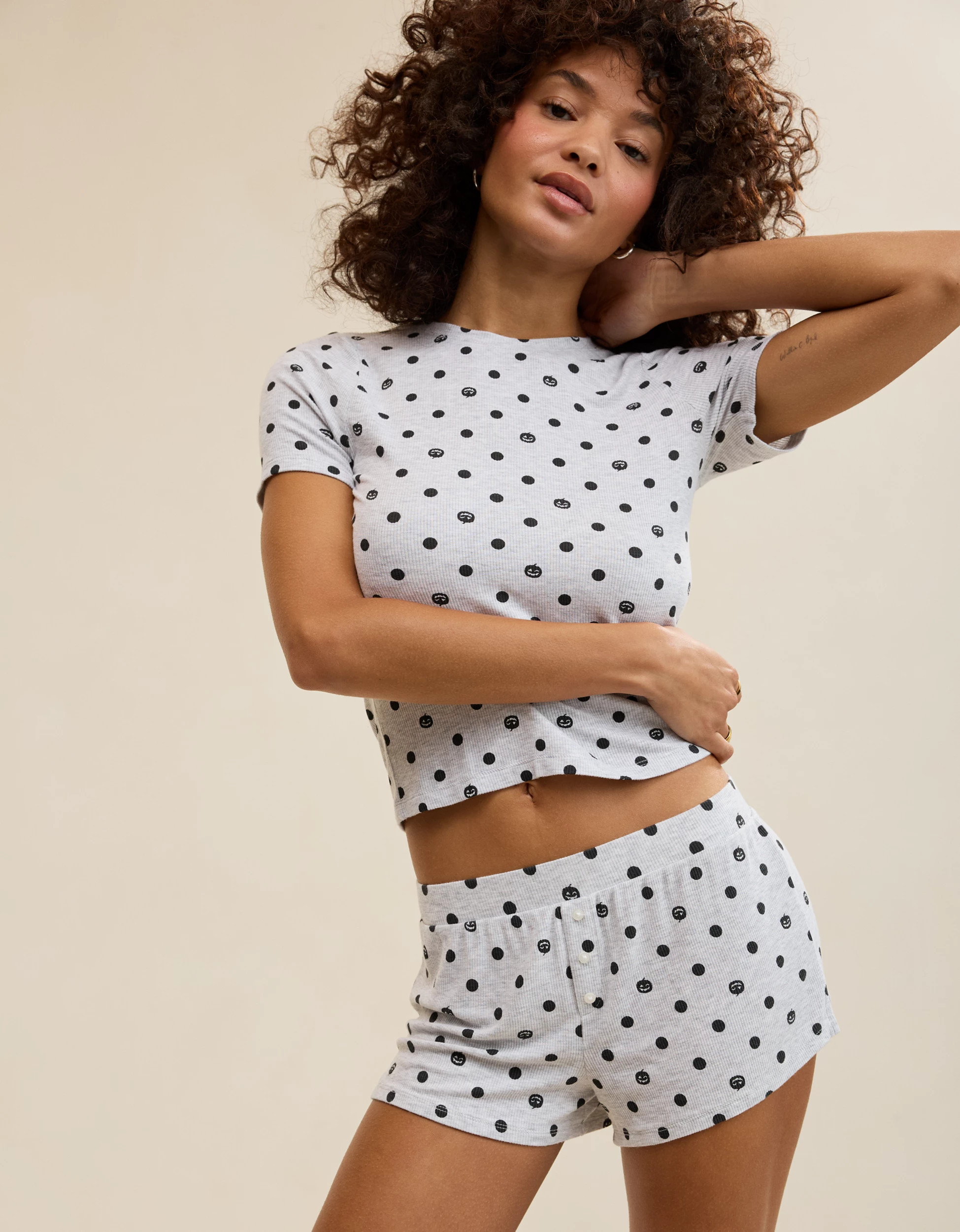 OVERSLEPT by Aerie Real Soft\u00ae Ribbed Baby T-Shirt | American Eagle Outfitters (US & CA)