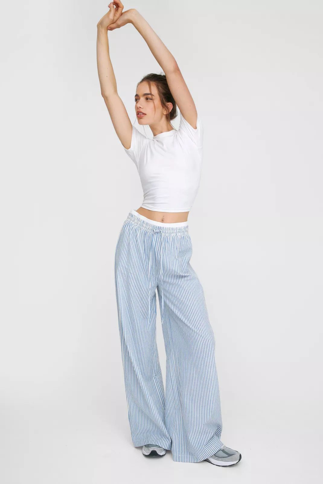 Stripe Double Waistband Casual Pant | Nasty Gal US