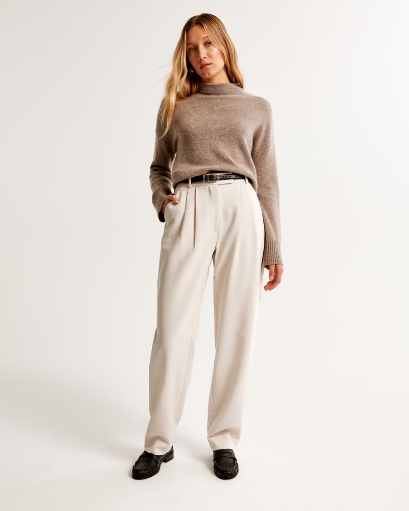 Women's High Rise Taper Pant | Women's Bottoms | Abercrombie.com | Abercrombie & Fitch (UK)