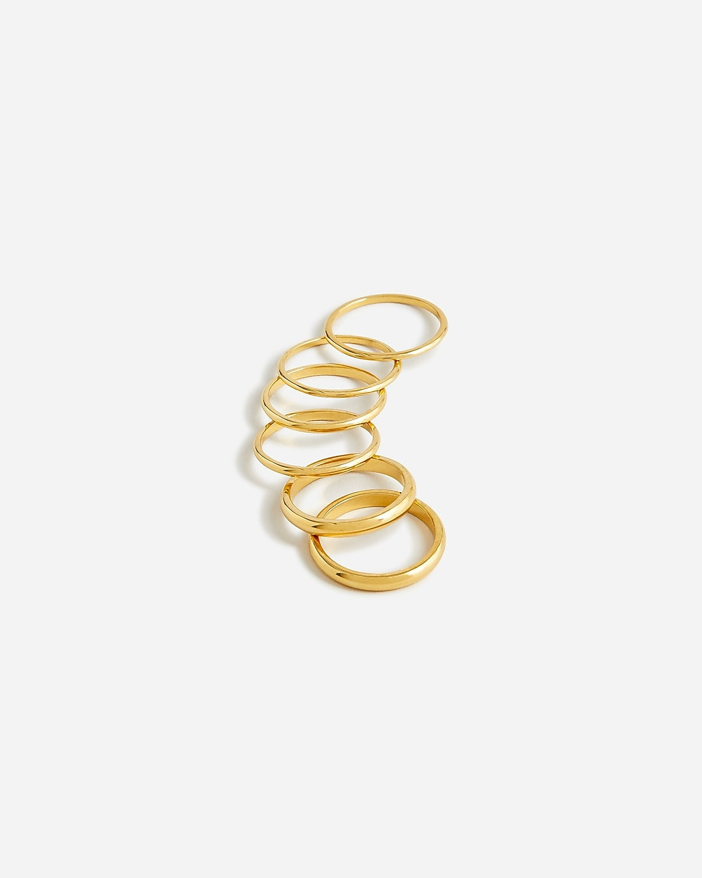 Dainty layering rings set-of-six | J. Crew US
