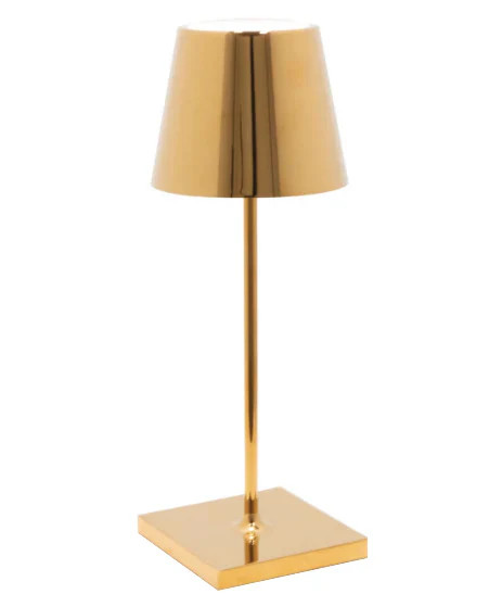 Zafferano Poldina Pro Mini Table Lamp-Glossy Gold | Fig and Dove