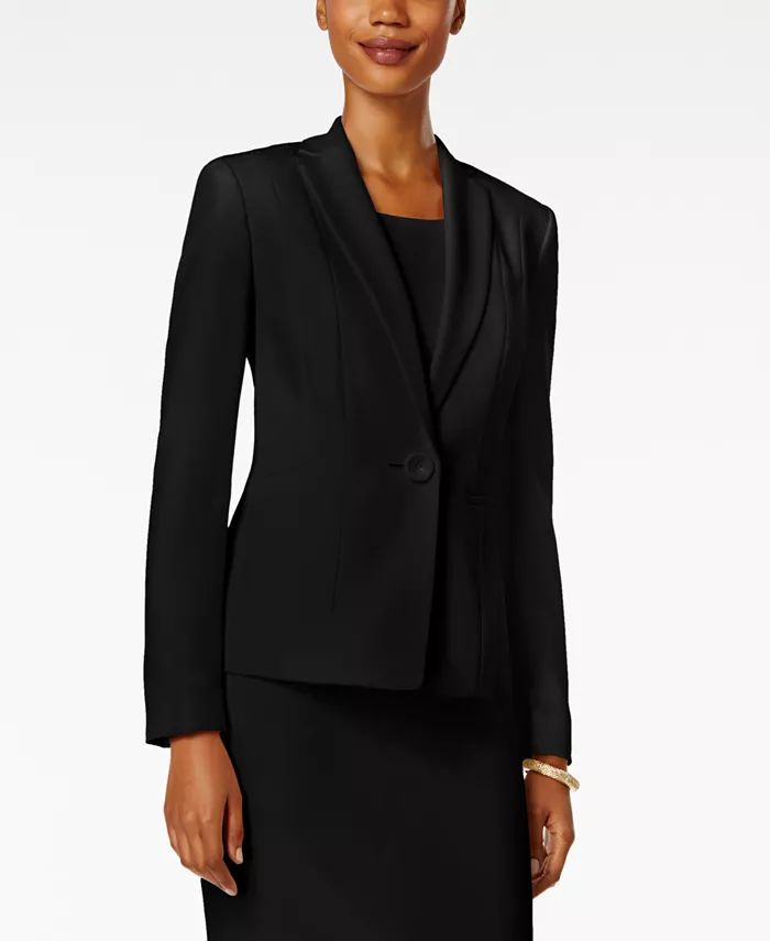 Crepe One-Button Blazer | Macys (US)