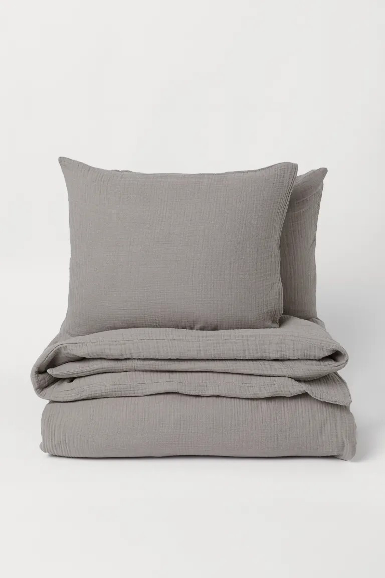 Musselin-Bettwäsche für Doppelbett | H&M (DE, AT, CH, NL, FI)