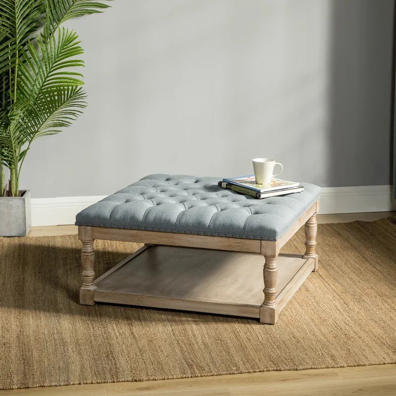 Peloquin 33.5'' Wide Tufted Square Cocktail Ottoman with Storage | Wayfair North America