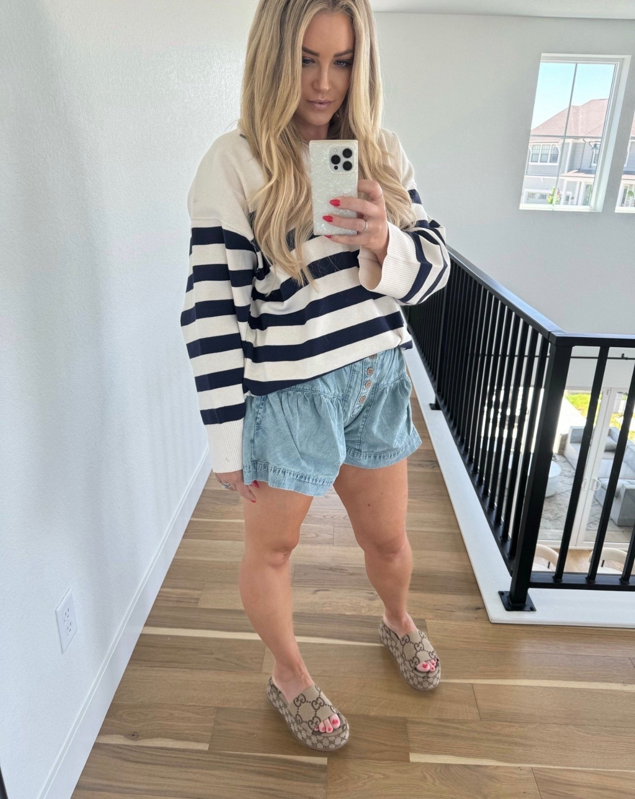 Outfit 
Summer 
Shorts 
Sandals 
Vacation 
Costal 


#LTKootd #LTKOver40 #LTKMidsize