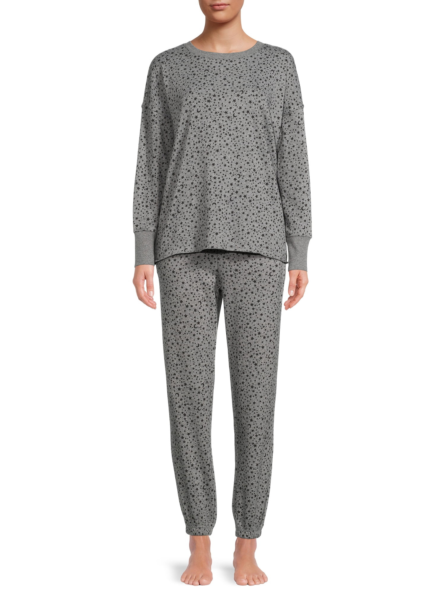 Secret Treasures Women's and Women's Plus Sleep Top and Cuffed Pants, 2-Piece | Walmart (US)