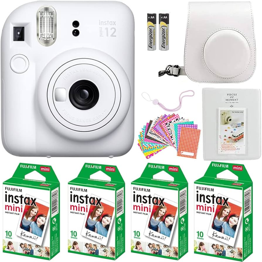 Fujifilm Instax Mini 12 Instant Camera Clay White with Fujifilm Instant Mini Film Value Pack (40 ... | Amazon (US)