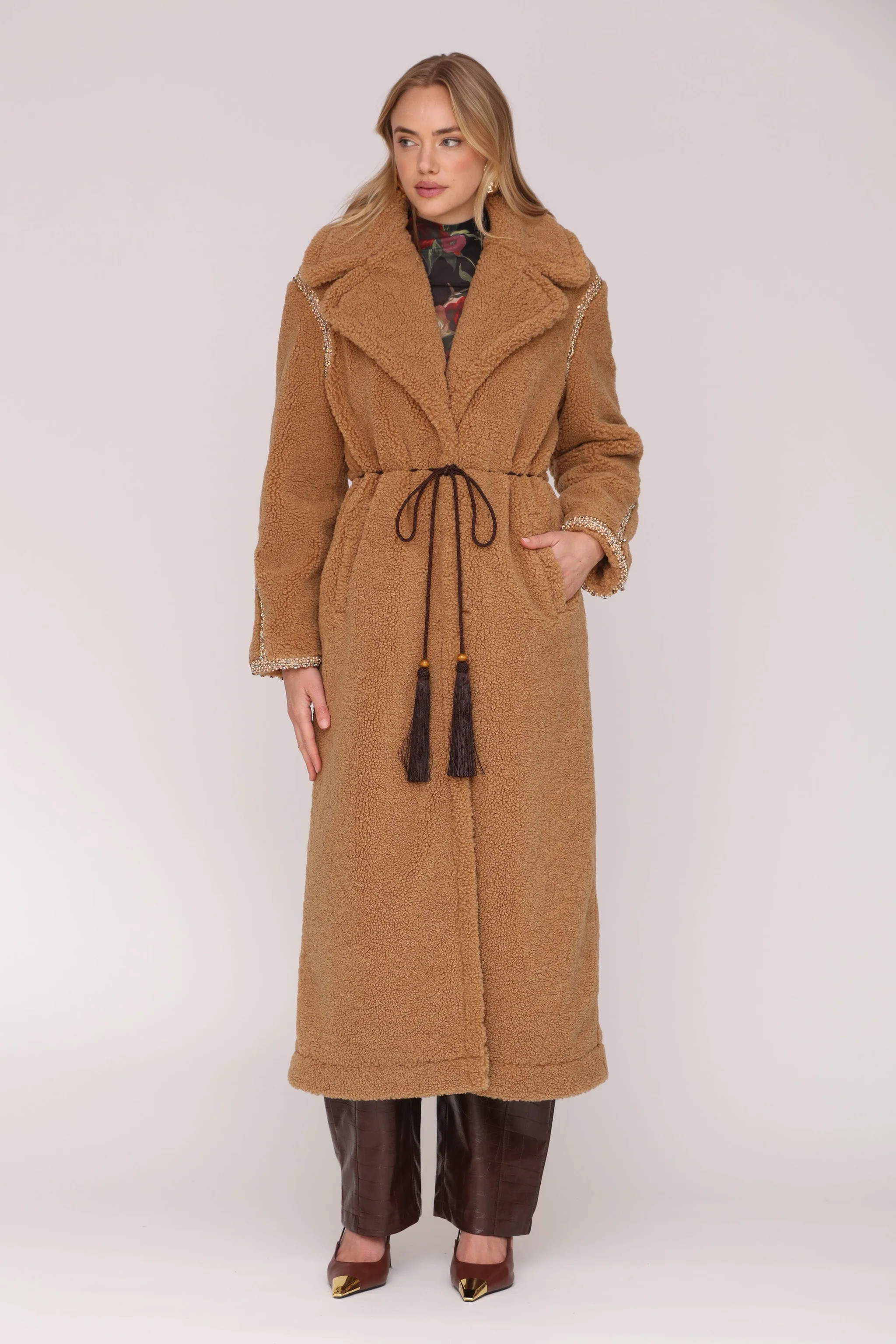 Belted Faux Fur Maxi Coat | Avec Les Filles