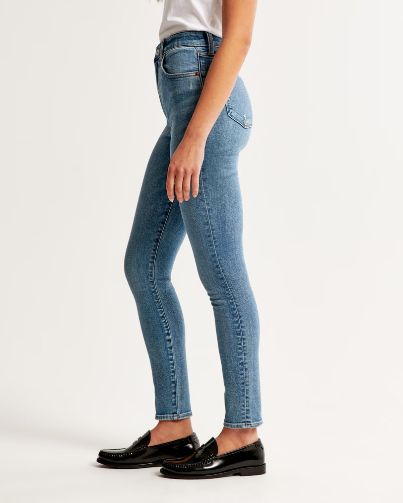 Women's High Rise Super Skinny Ankle Jean | Women's Bottoms | Abercrombie.com | Abercrombie & Fitch (US)