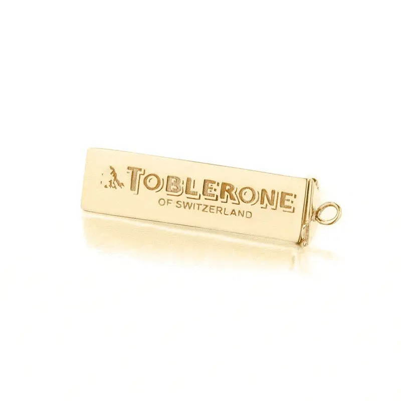 Swiss Chocolate Charm | Gold Vermeil Swiss Charm | Jet Set Candy (US)