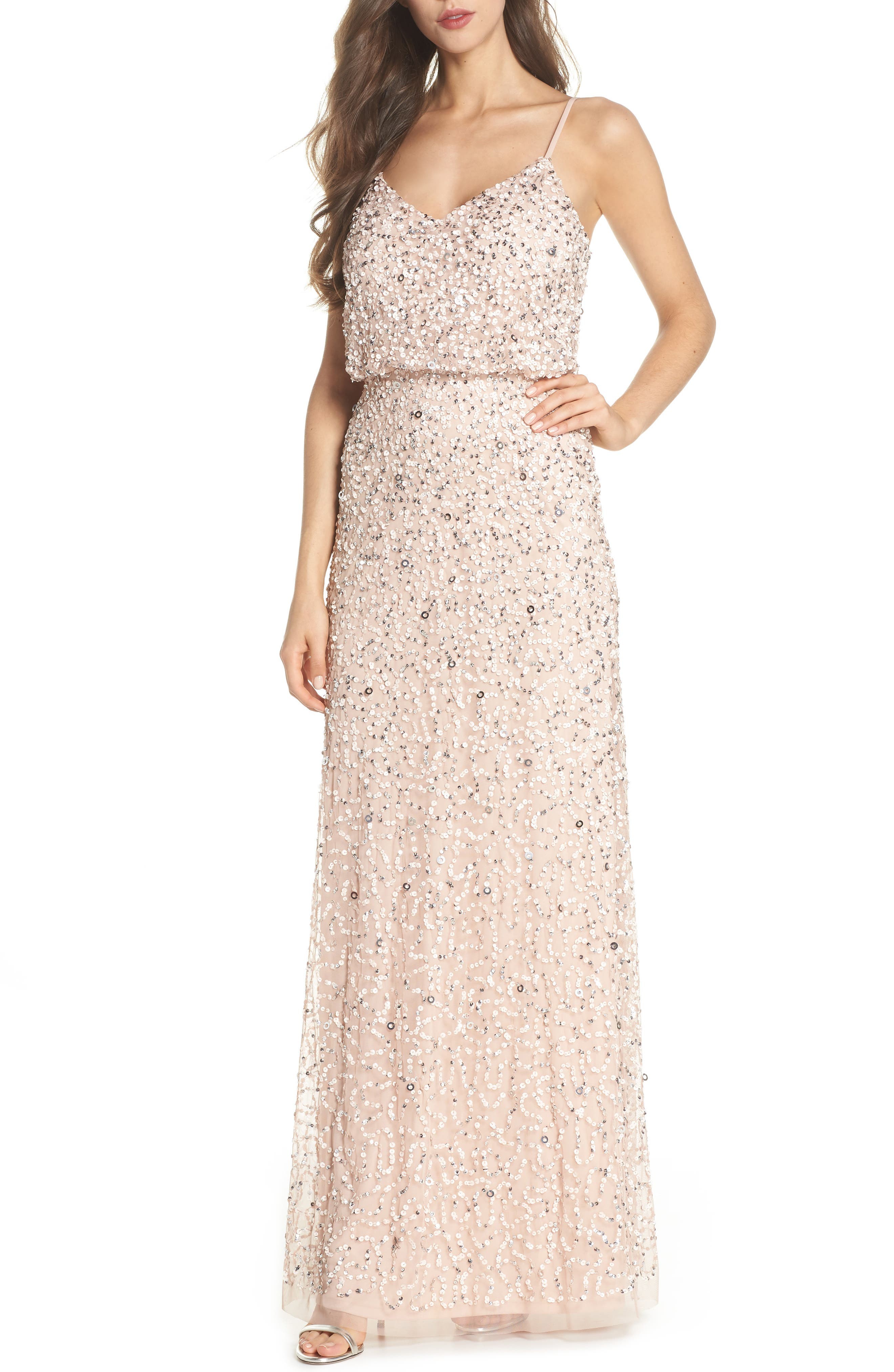 Sequin Blouson Gown | Nordstrom