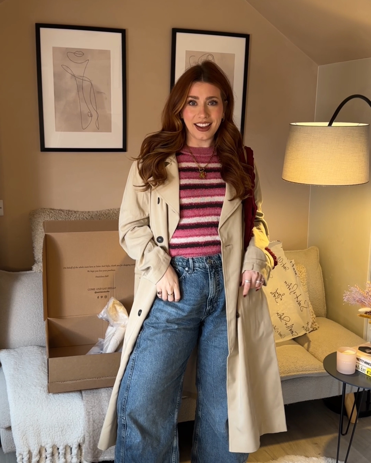 Colour me happy?! 💖💙

Blue and brown jumper is a size medium 
The pink is a small
Coat - I got a 14 but am exchanging for a 12 
Shirt is true to size 

Jeans are a size 8 but tbh they’re a touch big (size 8 US so 12UK, so I’d size down for the extreme barrel) 

#LTKspring #LTKmidsize #LTKFashionMonth