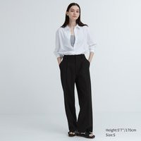 Uniqlo - Pleated Wide Trousers - Black - XL | UNIQLO (UK)