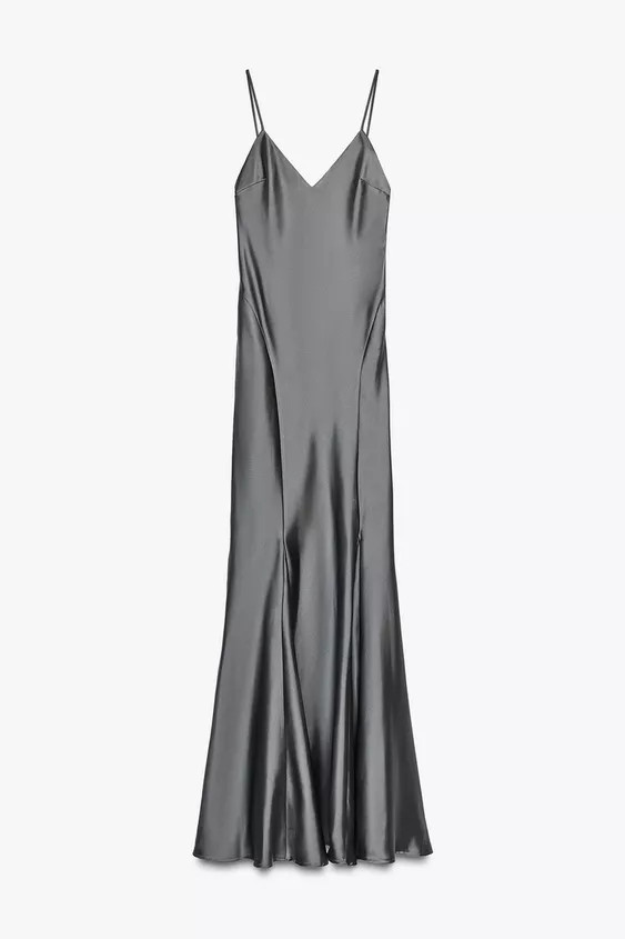 SATIN EFFECT LONG DRESS | Zara US