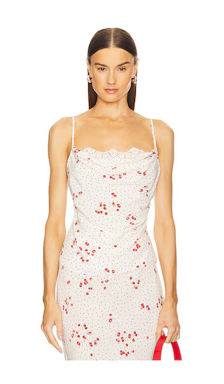 by Marianna Hallie Top in Suki Cherry Abstract | Revolve Clothing (Global)