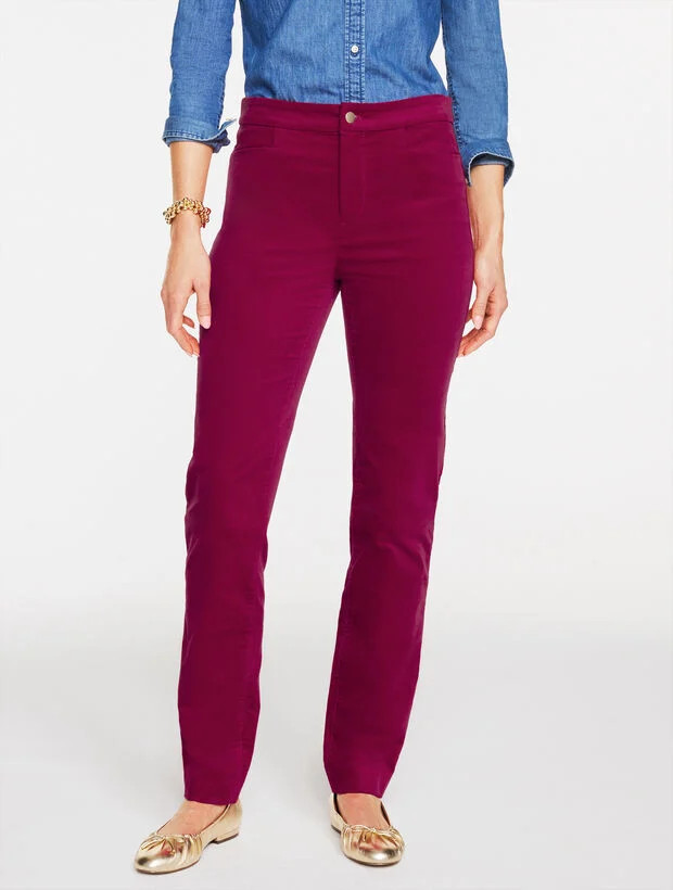 Straight Leg Velveteen Pants | Talbots