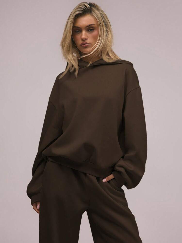 MUSERA Oversized Fleece Hooded Sweatshirt Graduation,Back To School,Graduation,Teacher For Women,Back To School Winter Spring Summer Vacation | SHEIN