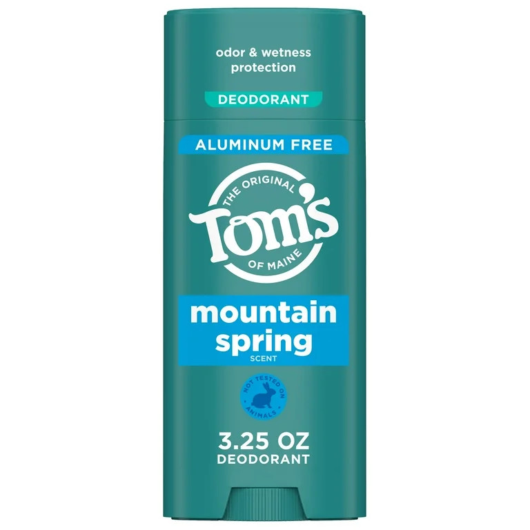 Tom’s of Maine Mountain Spring Natural Deodorant for Men and Women, Aluminum Free, 3.25 oz | Walmart (US)