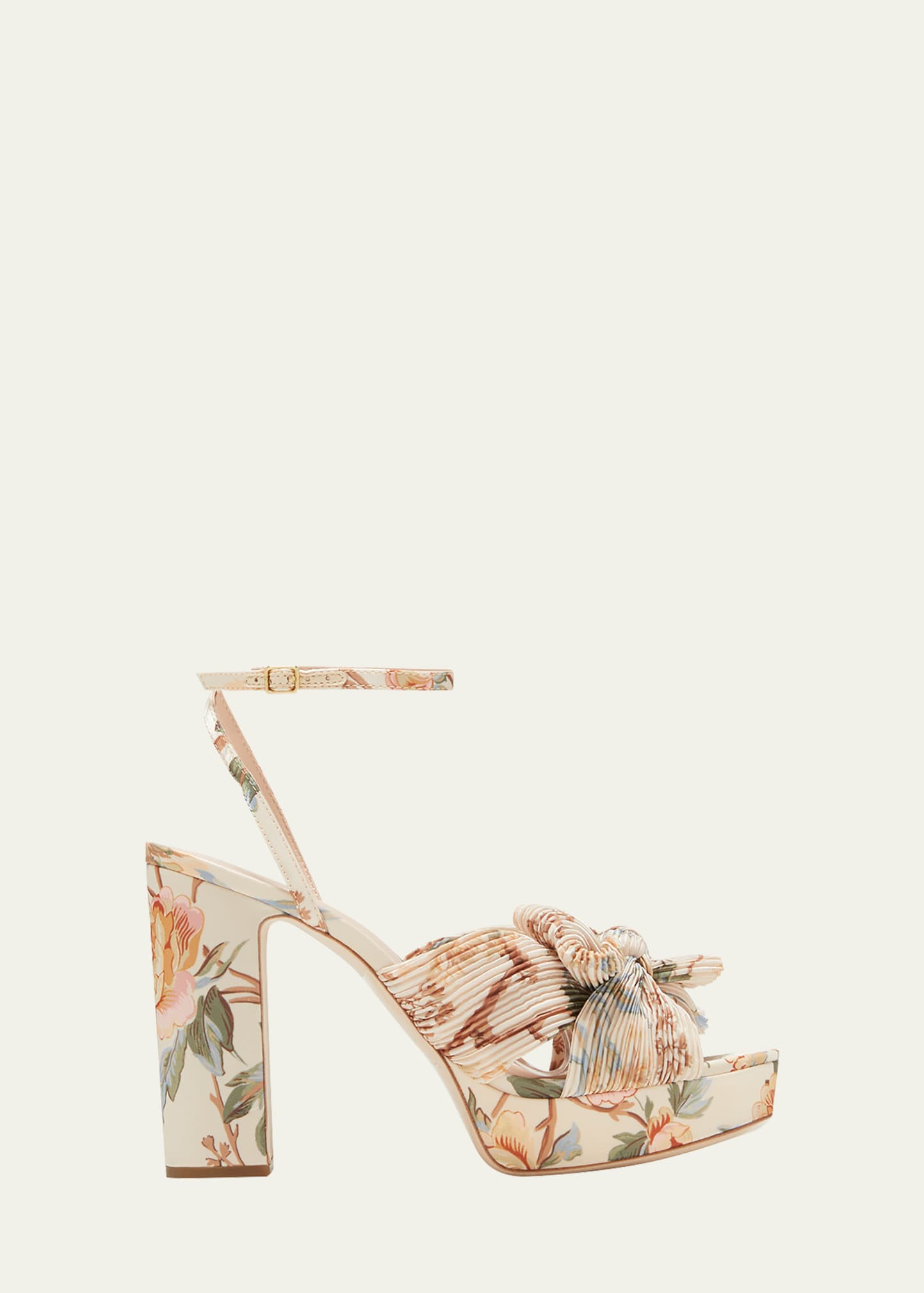 Loeffler Randall Bow Pleated Platform Sandals | Bergdorf Goodman