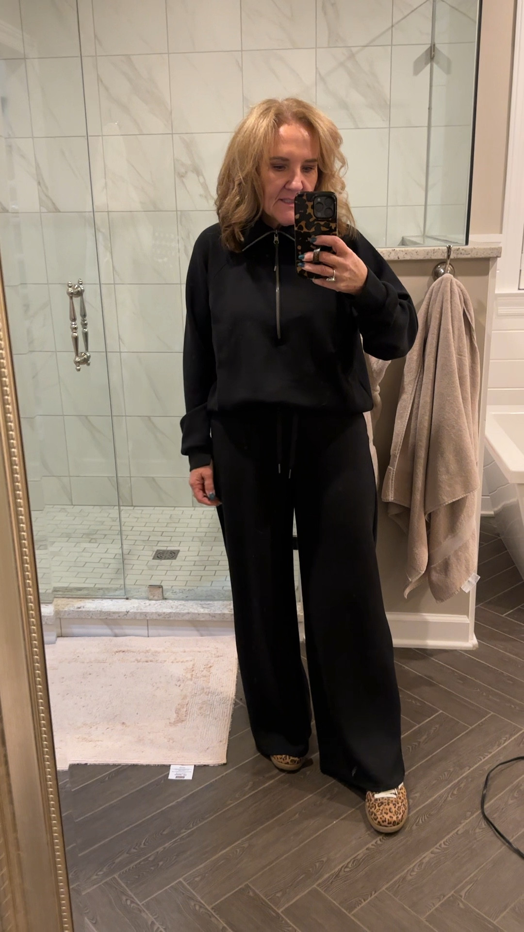 Spanx air essentials. They are the best. 20% off sitewide with code NANETTEXSPANX 
Wearing size large top and large petite bottom. 

Travel outfit loungewear 

#LTKOver40 #LTKTravel #LTKSeasonal