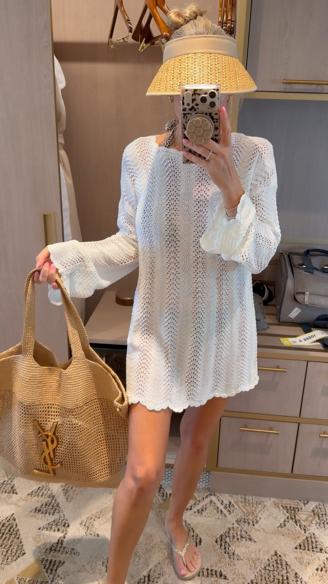 Pool Fit 🌴 i’ve been loving this elevated crochet cover-up since March￼. It’s so lightweight and solved so much better quality than anything. I’ll find on Amazon.💫 wearing small

#LTKgrwm #LTKOver40 #LTKSwim