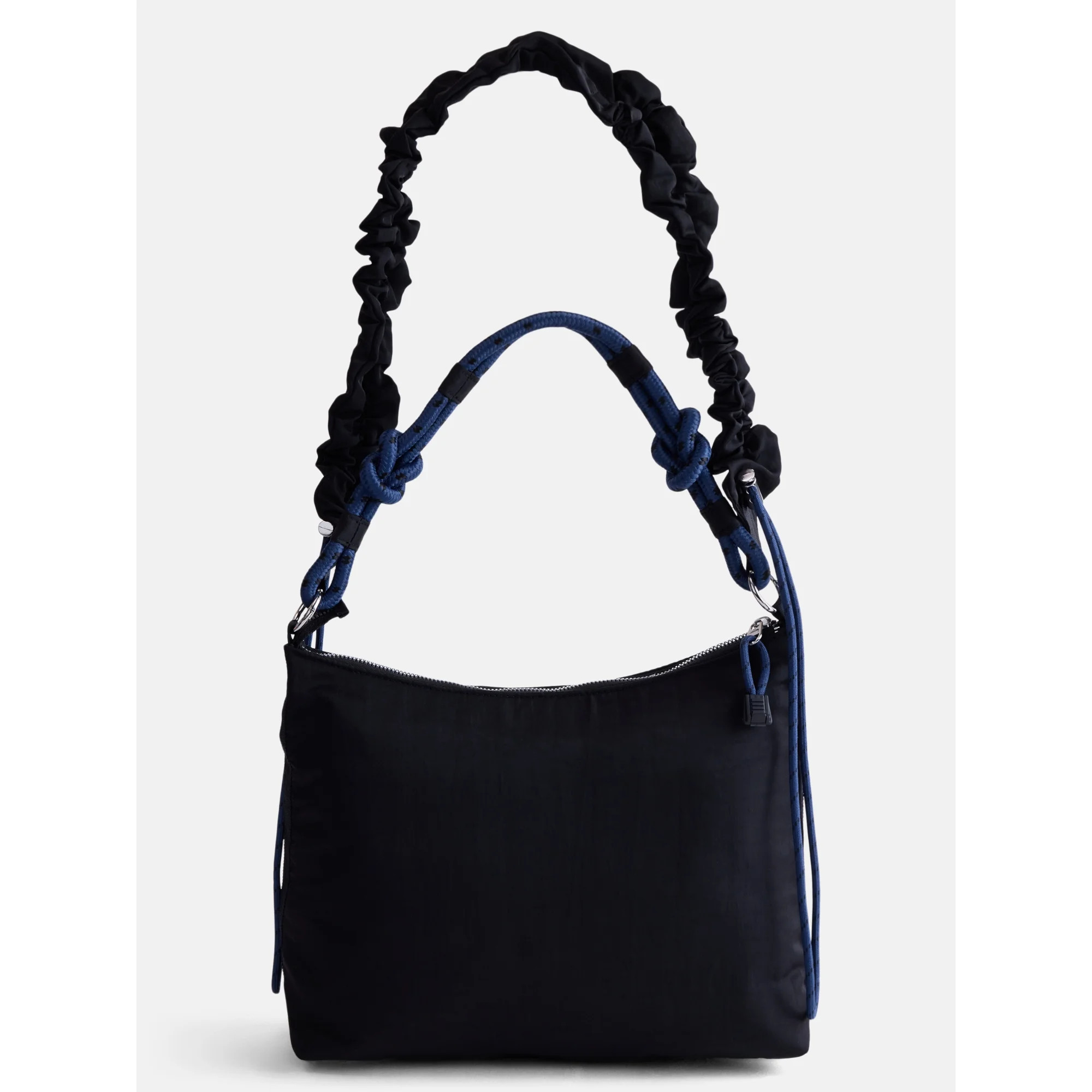 No Boundaries Women’s Medium Nylon Tote with Crossbody Scrunch Strap, Black | Walmart (US)