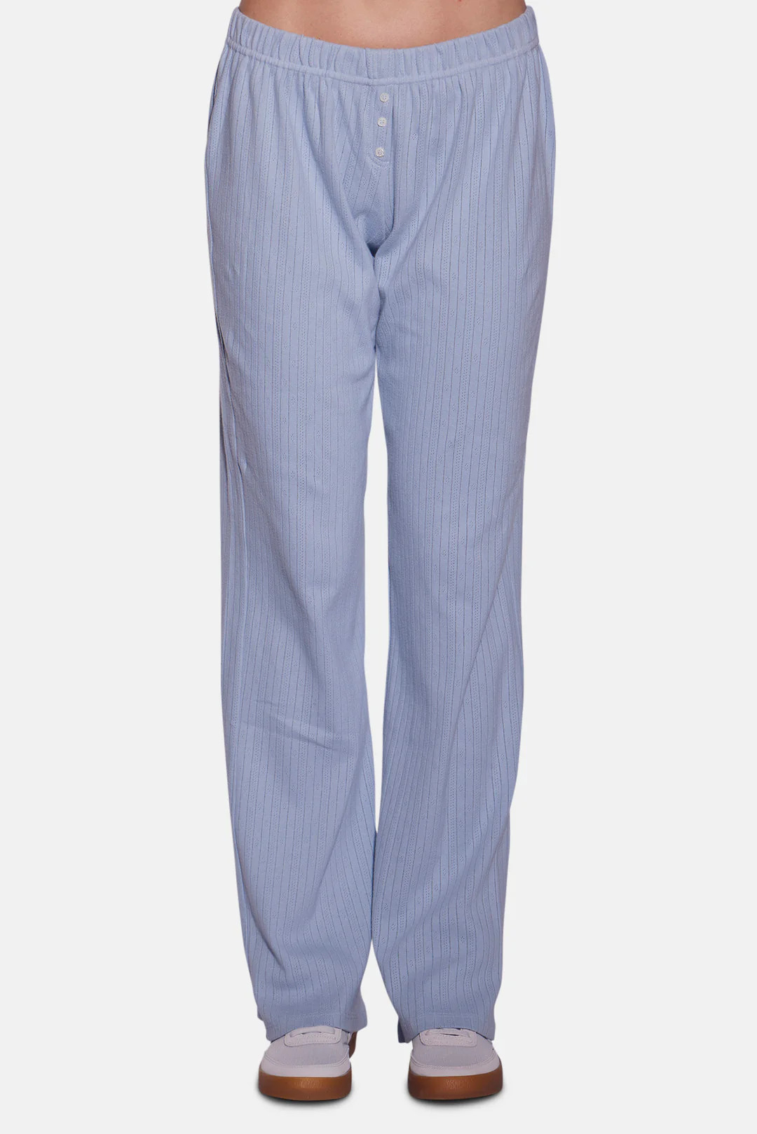 Pointelle Pant Pink | Blue & Cream