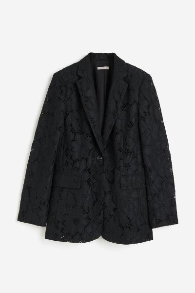 Single-breasted lace blazer | H&M (UK, MY, IN, SG, PH, TW, HK)