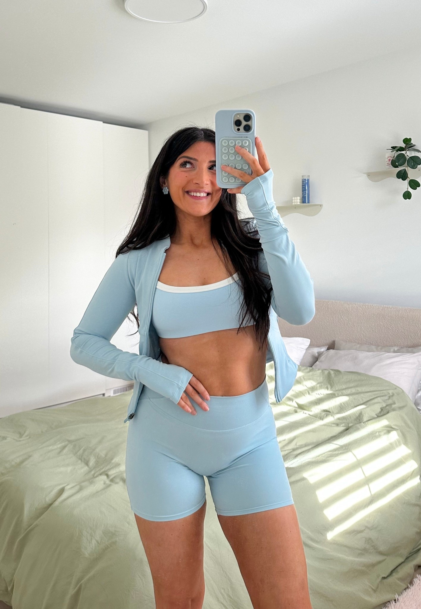 wearing a small bra, medium shorts & small jacket 🩵

spring pastels, gym girl outfit, gym outfit inspo, baby blue inspo, aritzia villa blue, aritzia gym outfit

#LTKcanada #LTKfitness #LTKsummer