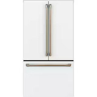 Cafe 23.1 cu. ft. Smart French Door Refrigerator in Matte White, Counter Depth and ENERGY STAR CW... | The Home Depot
