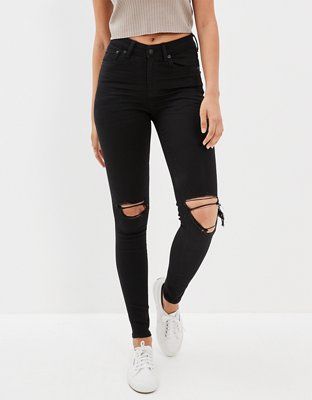 AE Next Level Ripped High V-Rise Jegging | American Eagle Outfitters (US & CA)