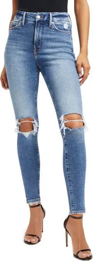 Good American Good High Waist Ripped Skinny Jeans | Nordstrom | Nordstrom