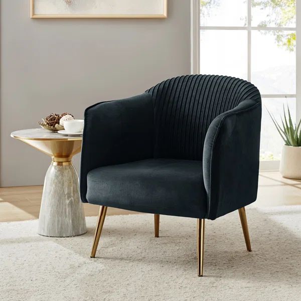 Fynn Velvet Barrel Chair | Wayfair North America